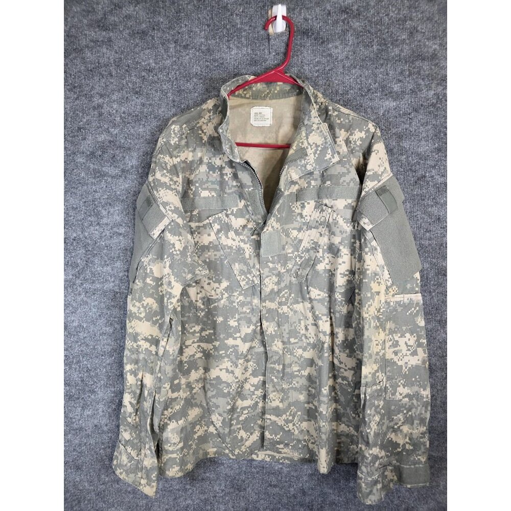 Army Combat Uniform Coat Mens Large Long ACU Camo Digital Jacket NSN